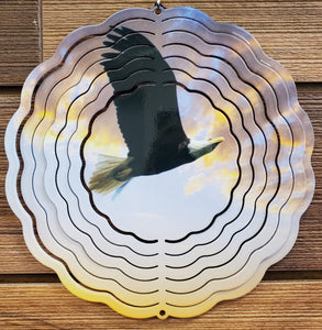 Eagle Soaring Metal Wind Spinner