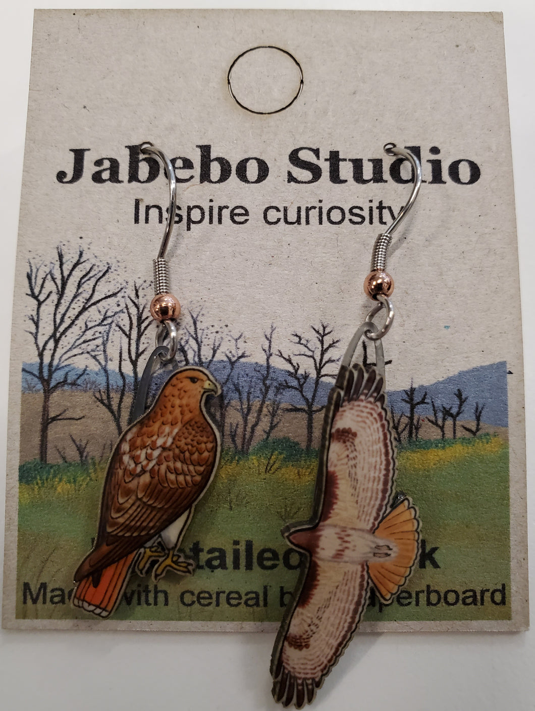 Jewelry- Earrings Red Tailed Hawk