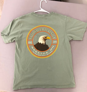 T-Shirt Dyed Ringspun National Eagle Center - Agave Green