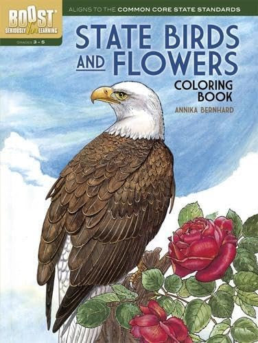 Coloring Book: State Birds and Flowers
