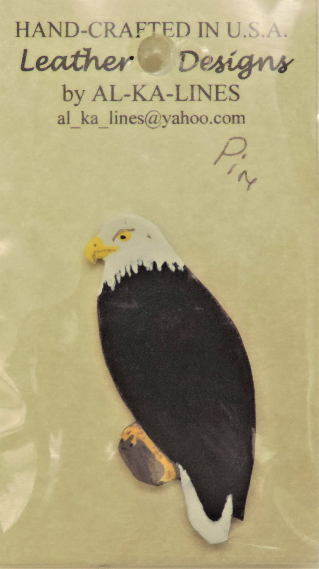 Jewelry - Pin AL-KA-LINES Leather Bald Eagle