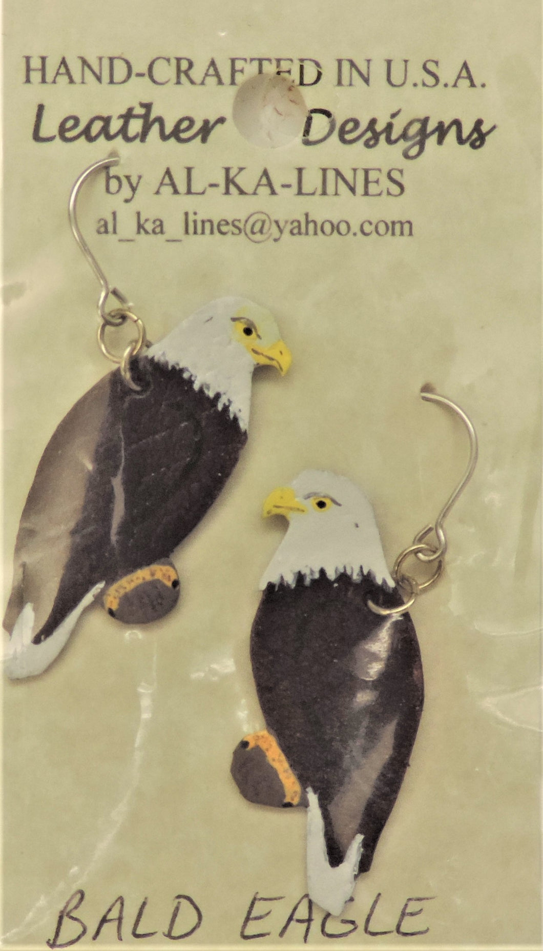 Jewelry - Earrings Leather AL-KA-LINES Leather Bald Eagle