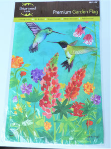 Garden Flag Hummingbirds