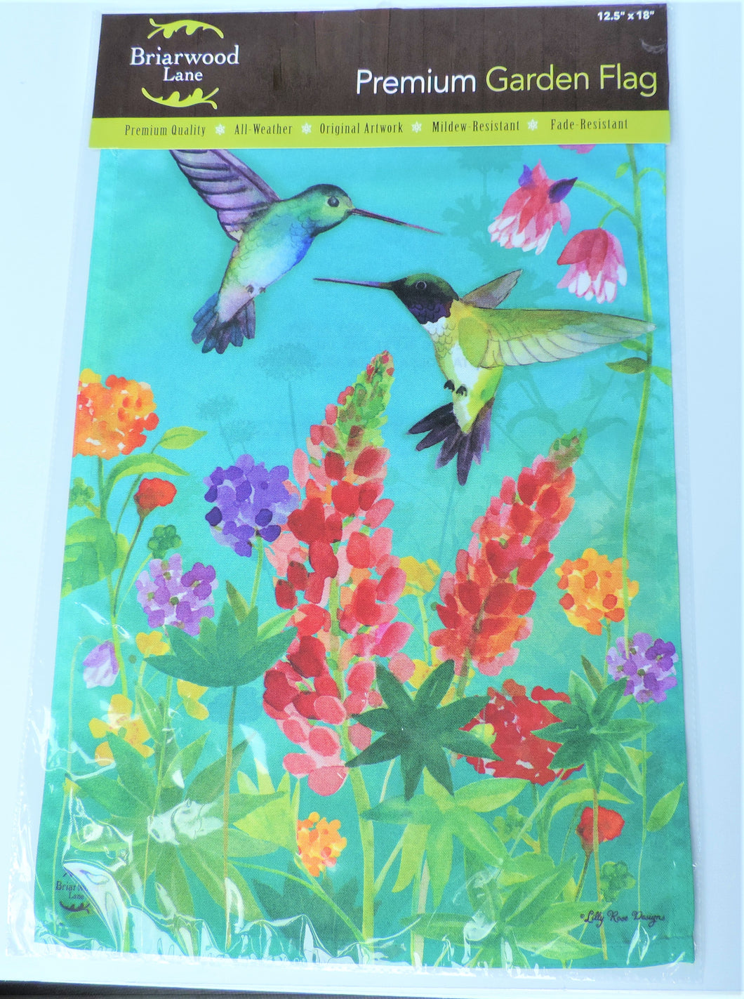 Garden Flag Hummingbirds