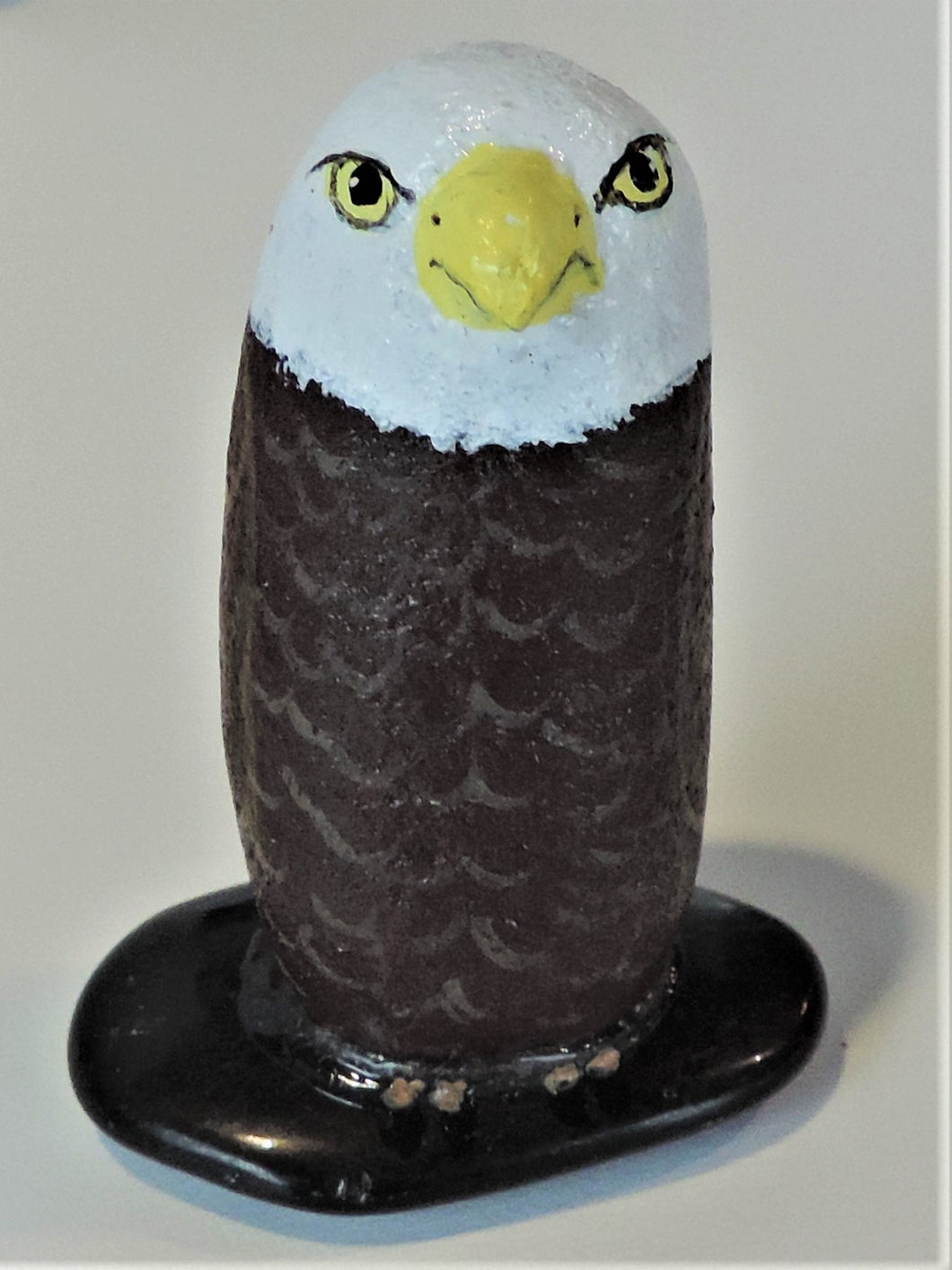 Hand-Painted Rock Eagle
