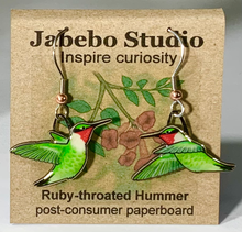 Load image into Gallery viewer, Jewelry - Earrings Jabebo Ruby-Throated Hummingbird
