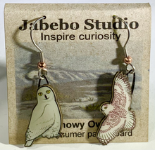Load image into Gallery viewer, Jewelry - Earrings Jabebo Snowy Owl
